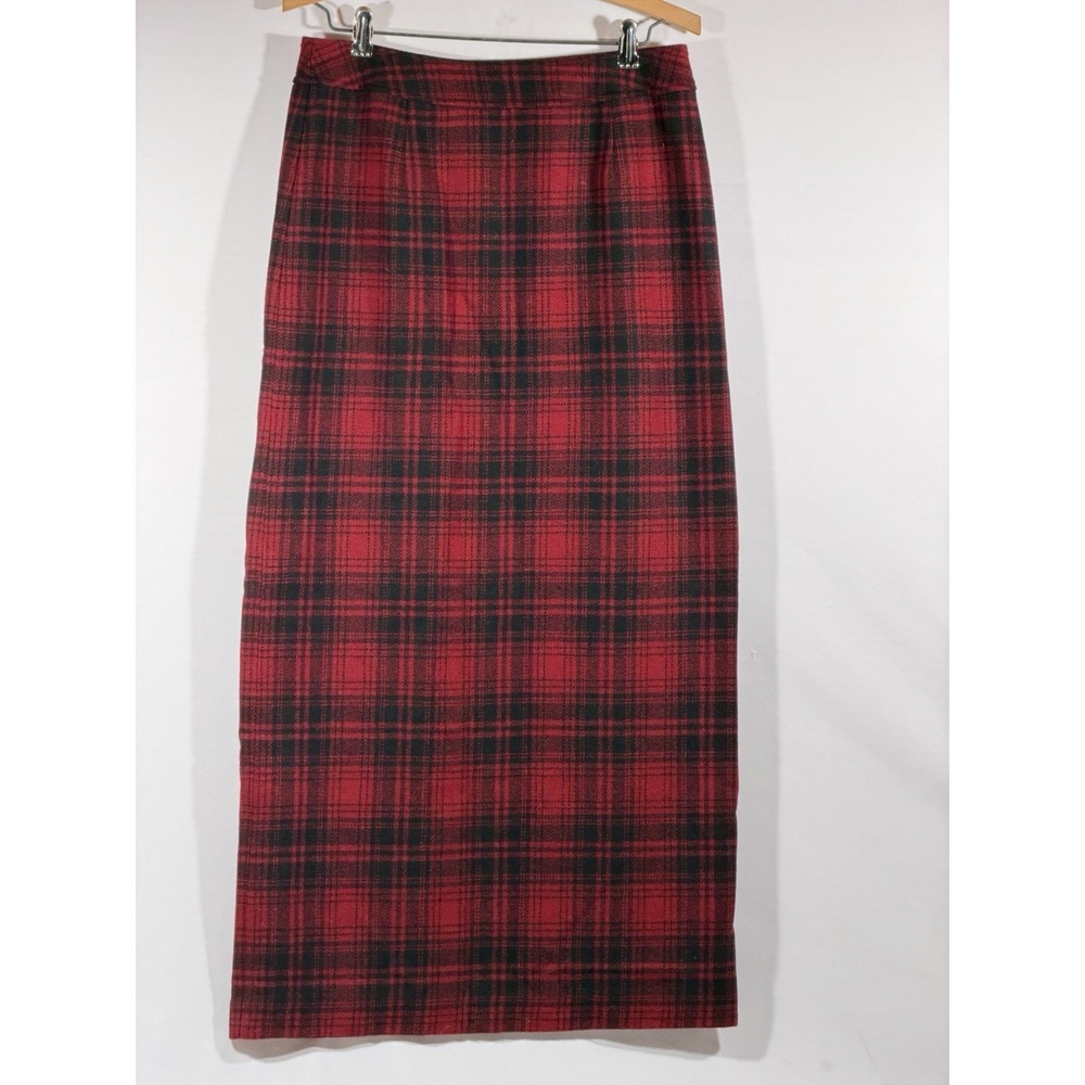 Eddie‎ Bauer Wool Skirt Womens 4 Plaid Maxi Cabin Core Lined Winter - Picture 8 of 16